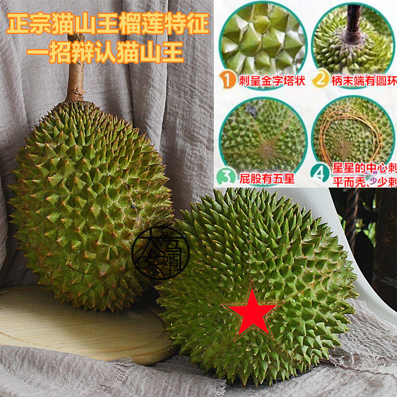 猫山王果型有一个明显特征 就是有海星图案 其它品种没有 Malaysia Agriculture Products Centre 大马农品 Facebook