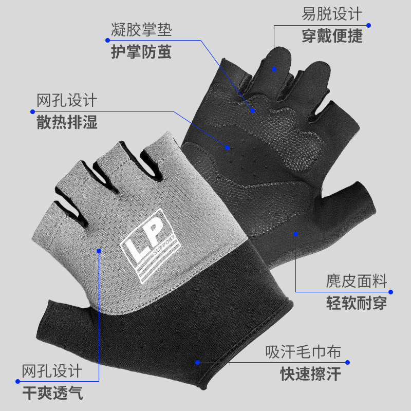 lp健身手套女防起茧男运动锻炼引体向上单杠撸铁防滑专用训练掌套,淘宝优惠券,粉丝福利购,淘宝优惠卷