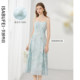 Romantic suspender print dress fairy print
