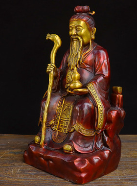 黄铜祝福鸿钧老祖洪君道人铜像