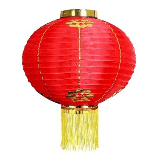 景区大红灯笼装饰品灯笼折叠绸布大红圆灯笼大促台湾庙宇定制灯笼 - 图3