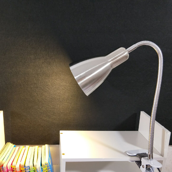 简易LED夹子台灯护眼学习阅读工作看书床头化妆书桌卧室插电螺口 - 图1