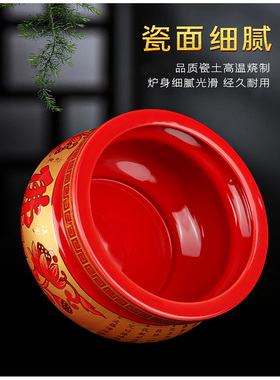 地主爷香炉碗接灰门神香炉家用