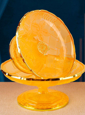 佛前家用供果盘财神爷