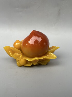 批发仿寿山石寿桃摆件 树脂桃李满天下祝寿家居办公摆件工艺品