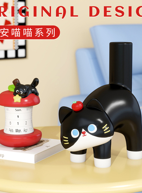 创意可爱猫咪卡通插花瓶摆件