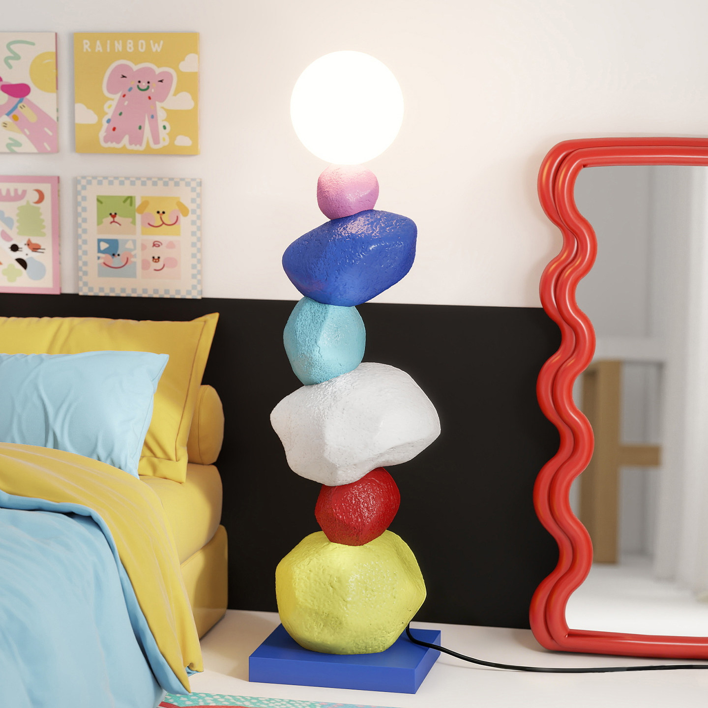 多巴胺落地灯摆件客厅沙发旁彩色家居儿童房孟菲斯装饰品乔迁礼物,淘宝优惠券,粉丝福利购,淘宝优惠卷