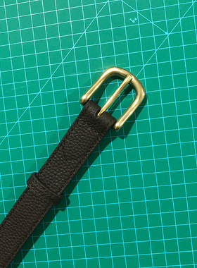 头层牛皮 意大利黄铜扣 手工绅士皮带 2.5cm