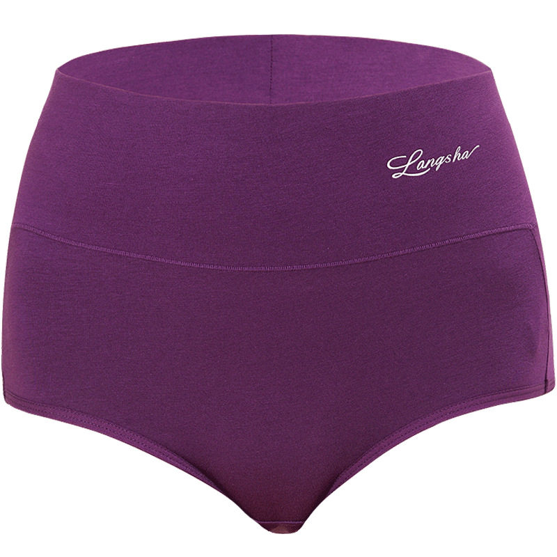 浪莎女士内裤4条包装100%全棉高腰三角性感纯棉收腹提臀大码裤头,淘宝优惠券,粉丝福利购,淘宝优惠卷