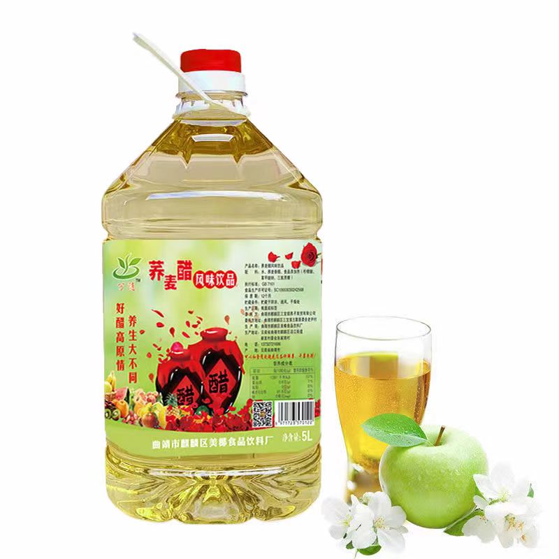 云南荞麦醋5L装玫瑰花醋苹果醋泡水果干果醋苦荞麦醋食用果醋 - 图1