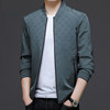 Woodpecker mulberry silk spring and autumn thin jacket for young and middle-aged men with baseball collar men's jacket dad jacket top