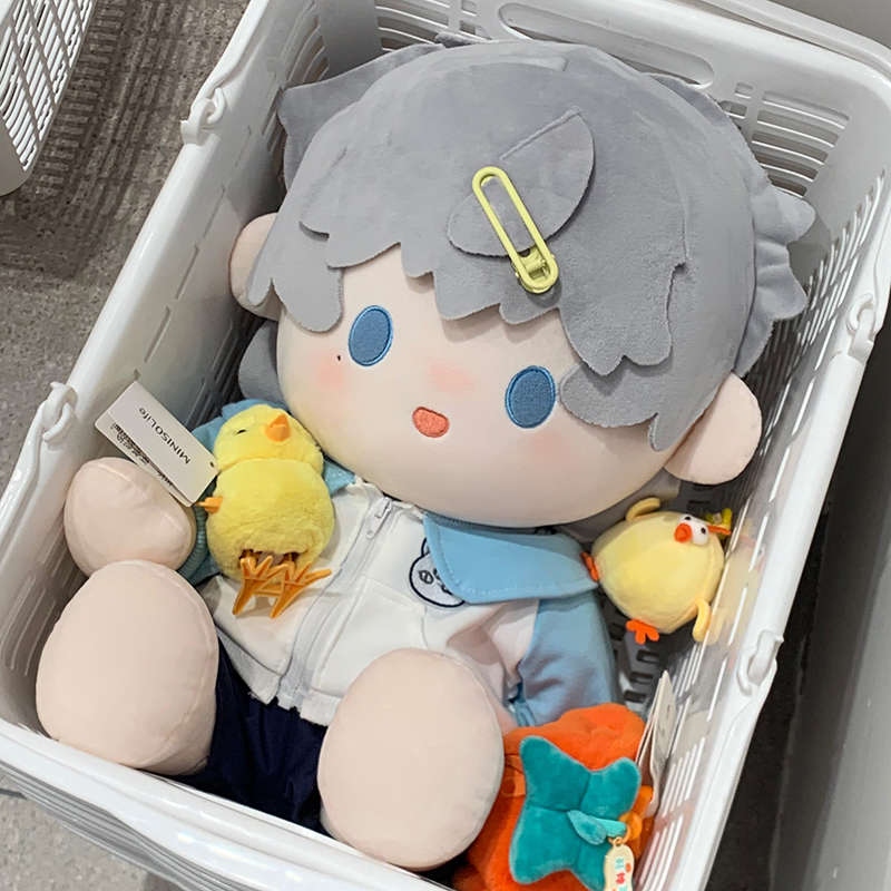 大乐仔40cm棉花娃娃正版无属性一番赏坐体公仔衣服男娃女生日礼物 - 图1