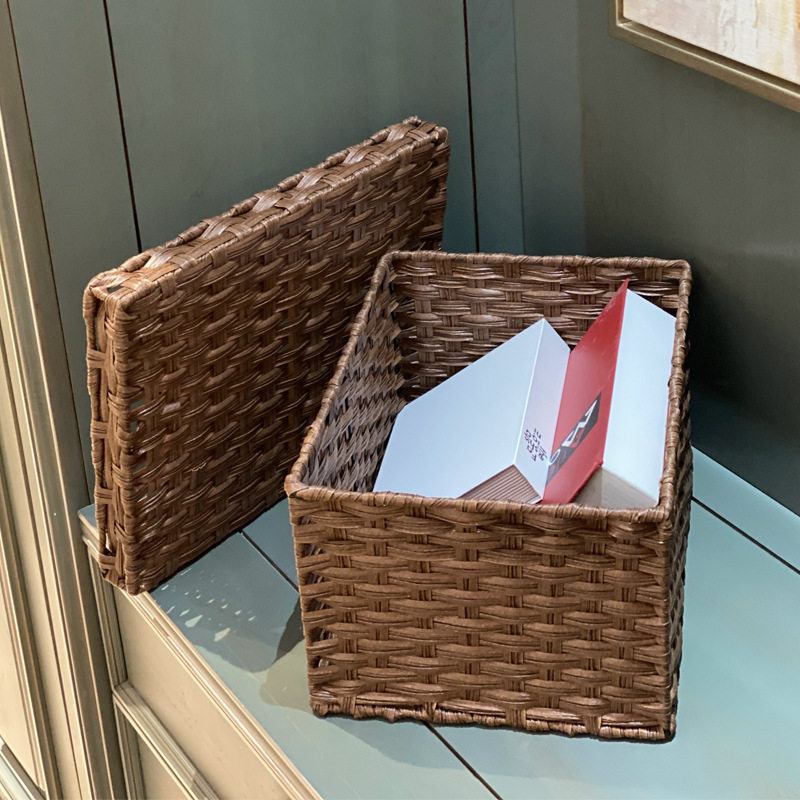 仿藤编草编杂物零食玩具收纳筐收纳篮收纳箱收纳盒手工编织储物,淘宝优惠券,粉丝福利购,淘宝优惠卷