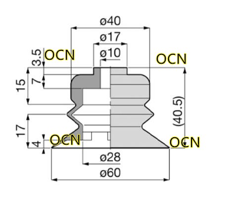 大洋真空吸盘VP6BN VP8BN VP15BN VP25BN VP60BN VP80BN VP100BN - 图2