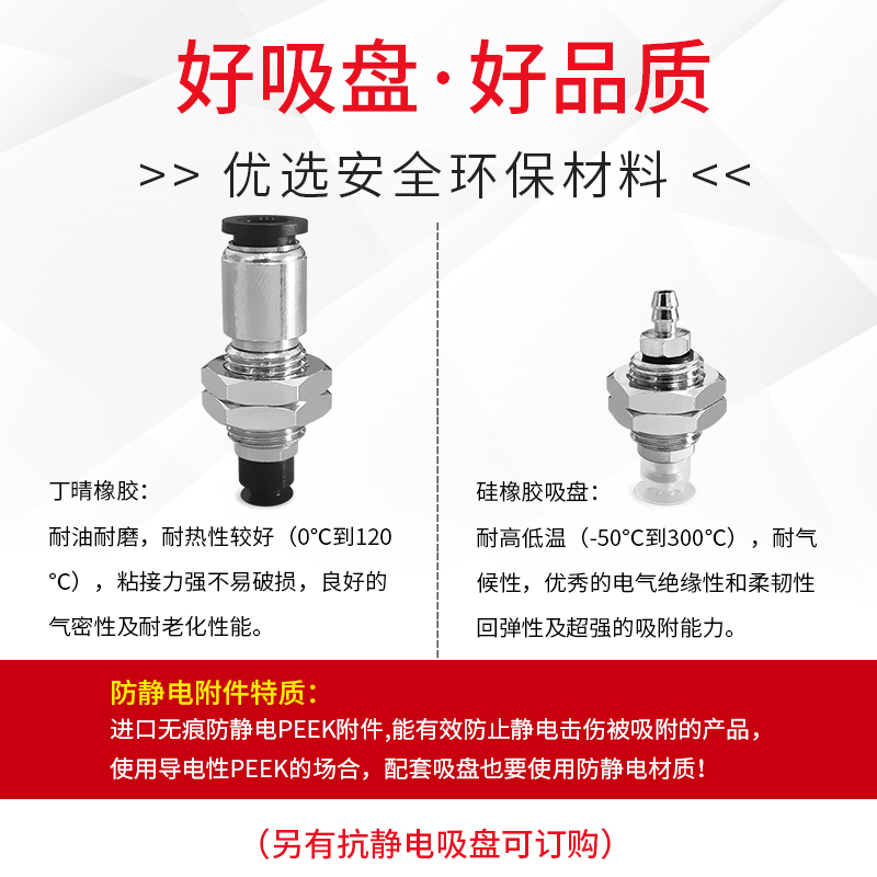 SP3C8N/SP3C6N/SP3C4N/SP3C4WS/SP3C6WS/SP3C8ES-M5F-M10M吸盘嘴 - 图1