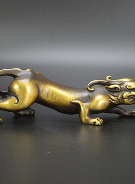 纯铜貔貅摆件黄铜瑞兽家居书房