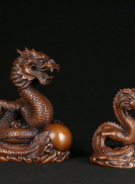 紫铜公司客厅书房酒柜摆设生肖龙