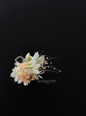 永生花戒指极简高级新娘戒指花