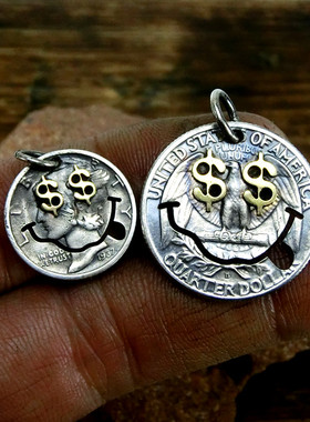 好成交吧小丑银币手工项链吊坠