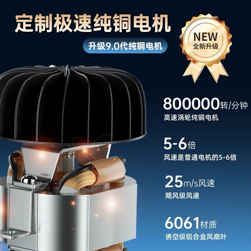 德国大功率家用发廊美发沙龙专用电吹风机9800高速负离子护发静音