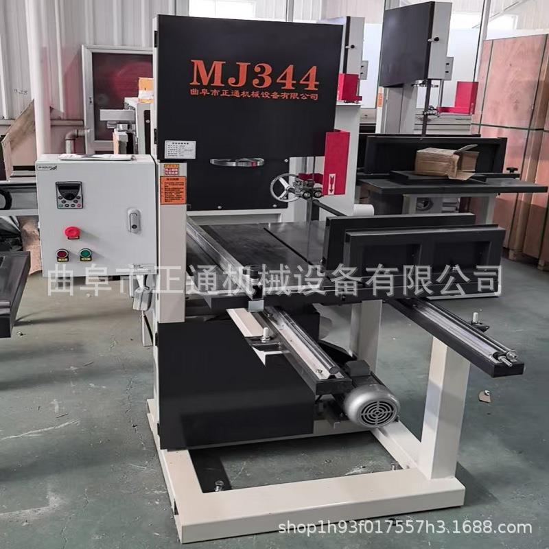 家用220电小型带锯机加滑轨推台自动送料满足塑料海绵木工带锯机 - 图1