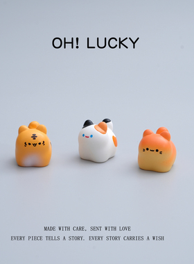 可爱猫咪电脑屏幕中控解压摆件