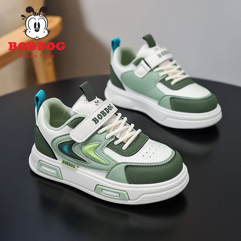 巴布豆童鞋儿童板鞋2025新款皮面防水男童休闲软底防滑女孩运动鞋,淘宝优惠券,粉丝福利购,淘宝优惠卷