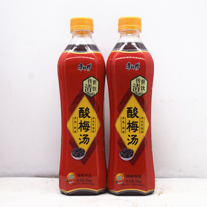 康师傅传世清饮酸梅汤500ml*15瓶整箱 火锅伴侣 饮料饮品包邮 - 图0