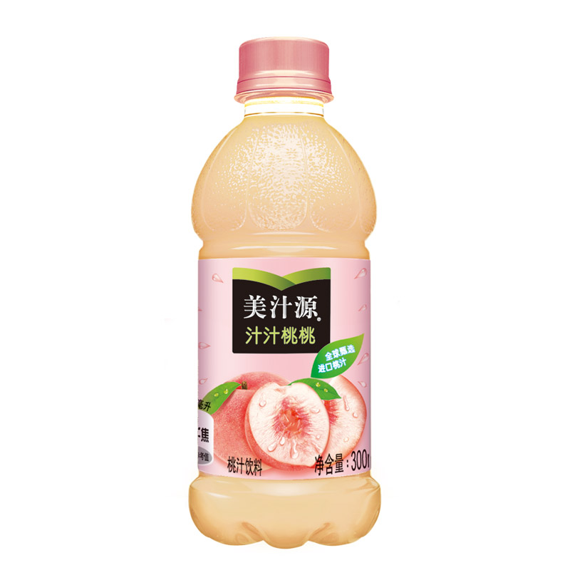 美汁源桃汁饮料300ml*6瓶混合装饮料整箱汁汁桃桃夏季饮品包邮 - 图3