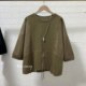 Medium sleeve cotton large size casual loose shirt