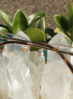 正品高档天然水晶眼镜  石头镜 水晶太阳镜 纯钛镜框  附检测证书