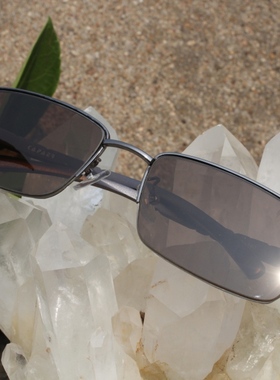 高档铝镁合金灰色水晶眼镜