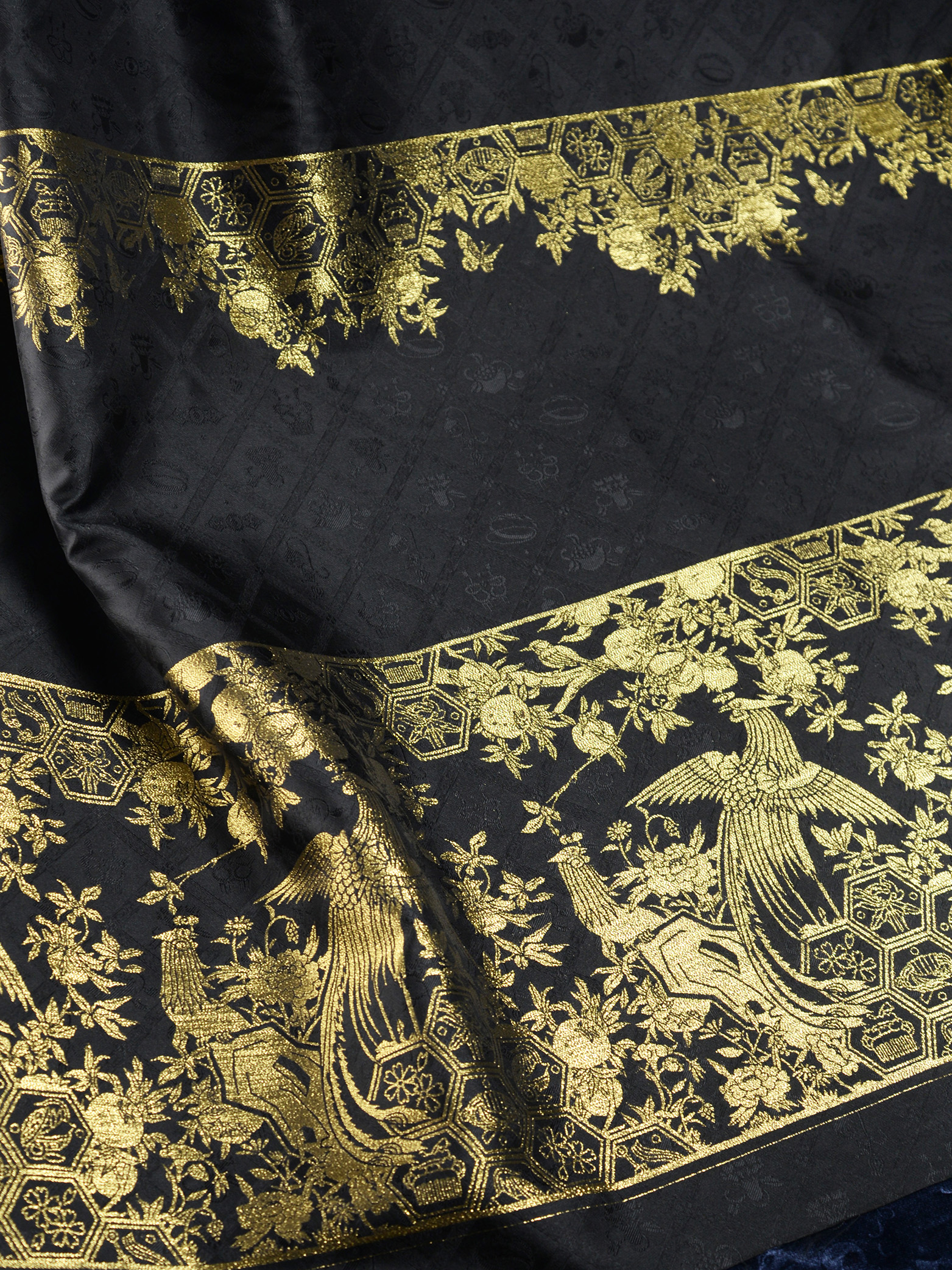 奁上凤织金马面裙布料汉服布料提花面料彩银仿螺钿秋冬玉猫原创,淘宝优惠券,粉丝福利购,淘宝优惠卷