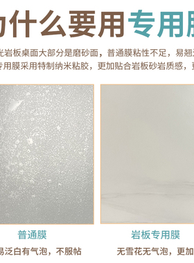岩板餐桌保护膜专用耐高温大理石圆桌面桌子透明茶几台面家具贴膜