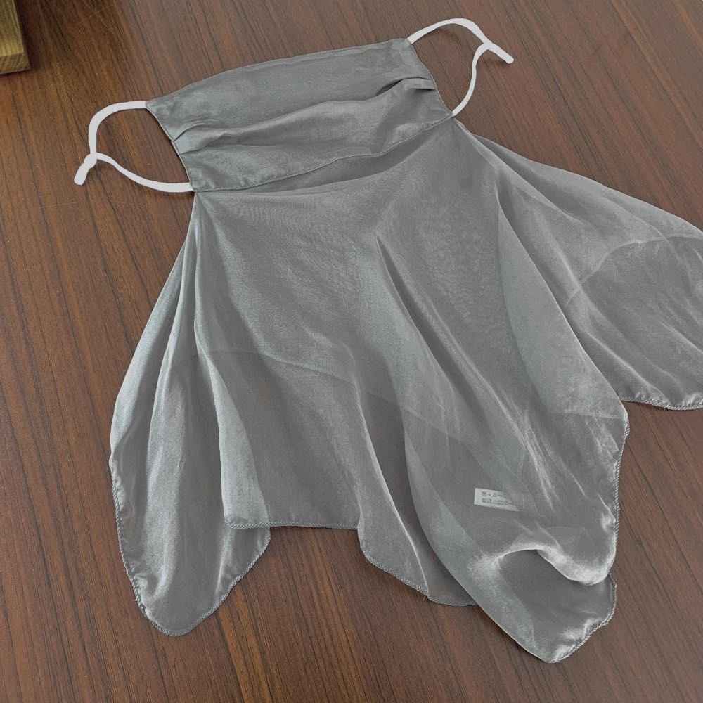 双层桑蚕丝防晒面纱真丝口罩护颈一体夏加大全脸面罩遮阳薄款遮脸,淘宝优惠券,粉丝福利购,淘宝优惠卷