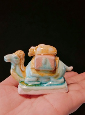 张家彩窑唐三彩丝绸之路小摆件