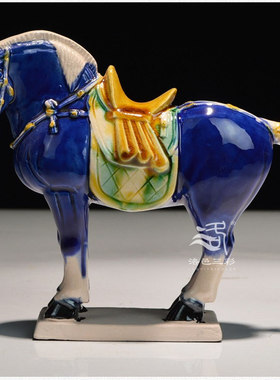 唐三彩小马洛阳特产袖珍陶瓷礼品