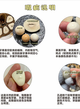 天然象牙果雕刻饰品配件可爱配饰diy散珠女文玩佛珠手串配件