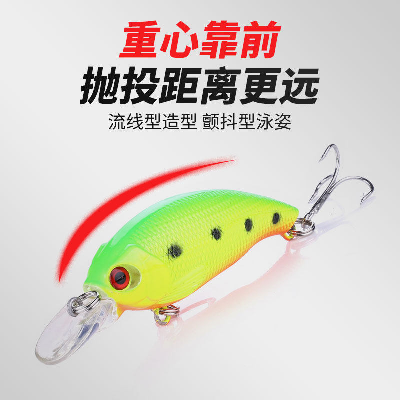 亨嘉摇滚鱼饵浮水小胖鱼路亚饵8.3G淡水远投潜水翘嘴鲈鱼仿生假饵_虎窝淘