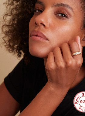 锆石甜美925轻奢指环镶钻女