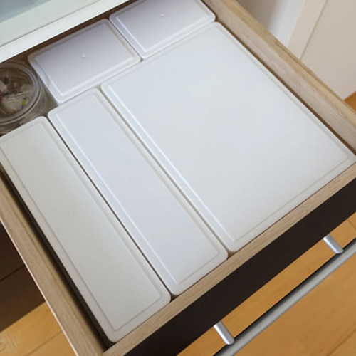 日本进口带盖抽屉收纳盒套盖式化妆品餐具口罩棉签小物整理清仓 - 图1