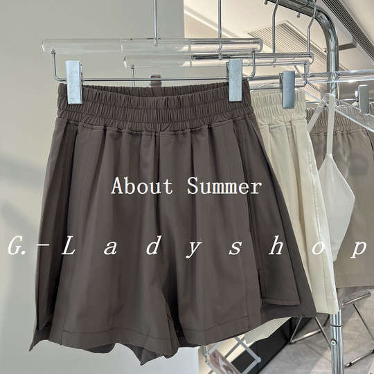 梨形身材快乐裤 A字版型宽松口袋运动短裤 高腰休闲短裤裤