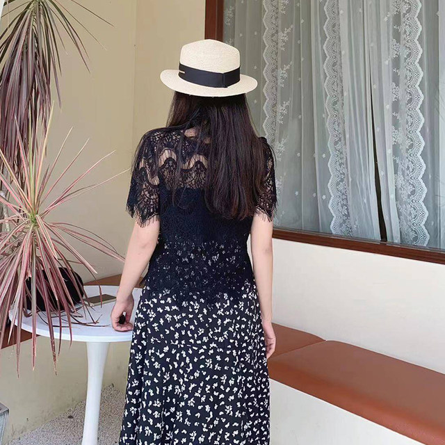 Sexy lace top blouse hollow lace top