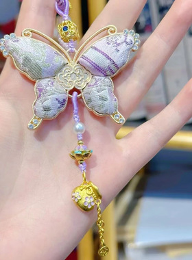 杭州灵隐福蝶有钱花蝶恋花挂件