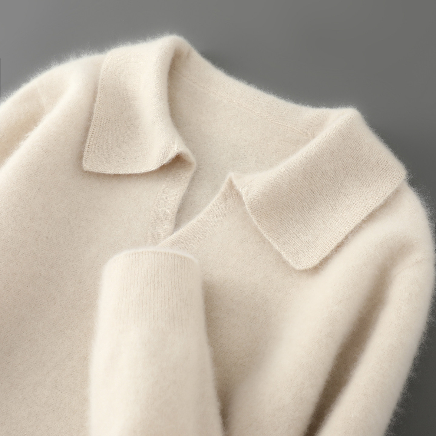 羊毛衫男款100纯羊毛POLO翻领时尚毛衣海鸥领宽松羊绒针织打底衫