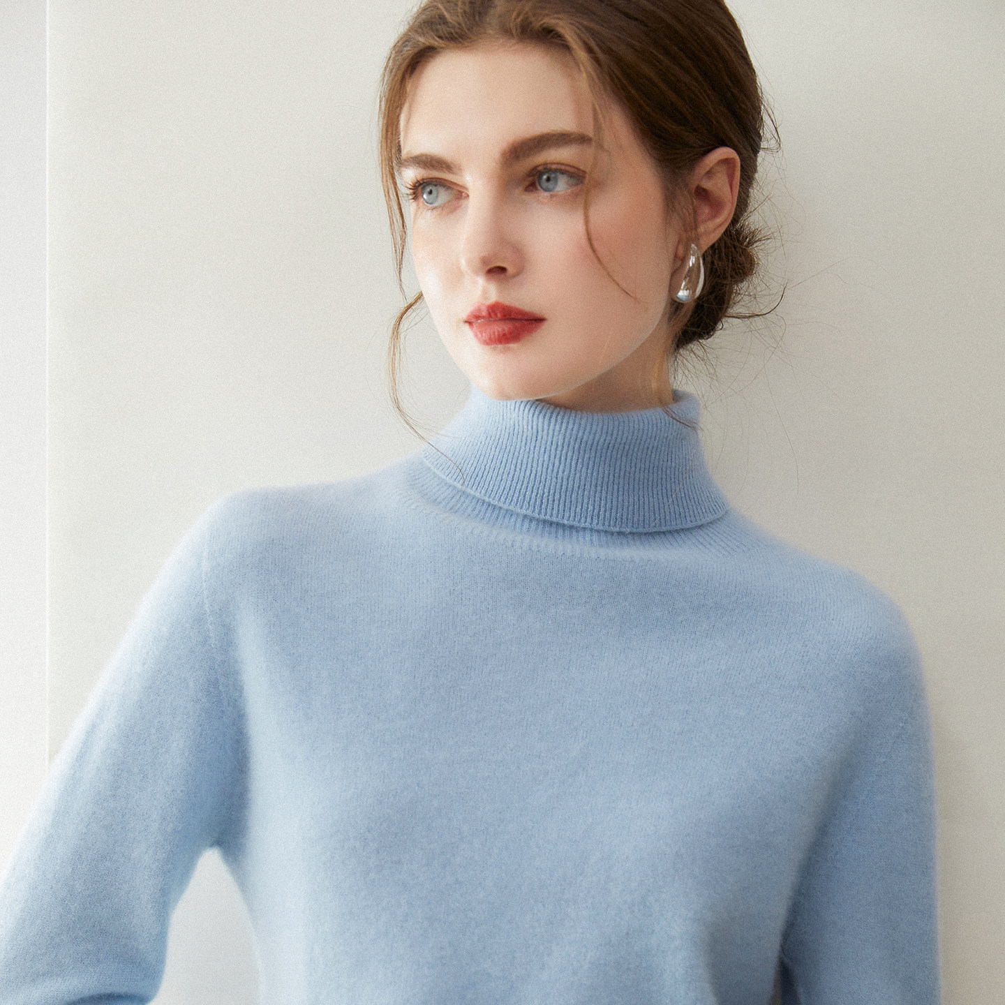 康赛妮~纯山羊绒衫女高领2025秋冬季新款针织打底衫毛衣内搭,淘宝优惠券,粉丝福利购,淘宝优惠卷