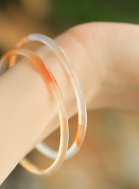 学生少女款玉髓叮当镯女夏一对