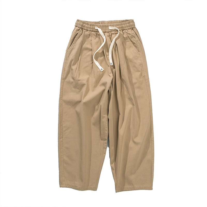 日系复古六叔同款全棉休闲裤男秋冬款男工装裤春秋款宽松阔腿长裤,淘宝优惠券,粉丝福利购,淘宝优惠卷