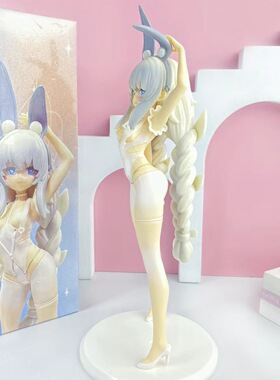 批发 碧蓝航线 懒懒的白兔恶毒号兔女郎手办盲盒玩具公仔模型摆件