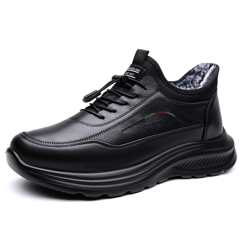 啄木鸟男鞋冬季加绒保暖真皮休闲皮鞋防滑软底一脚蹬中老年爸爸鞋,淘宝优惠券,粉丝福利购,淘宝优惠卷